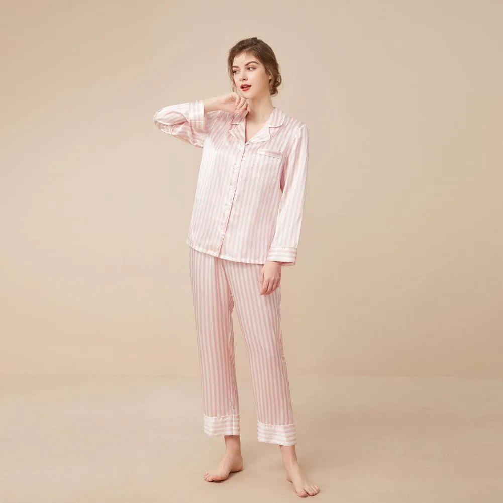 19 Momme Classic Striped Silk Pajamas Set