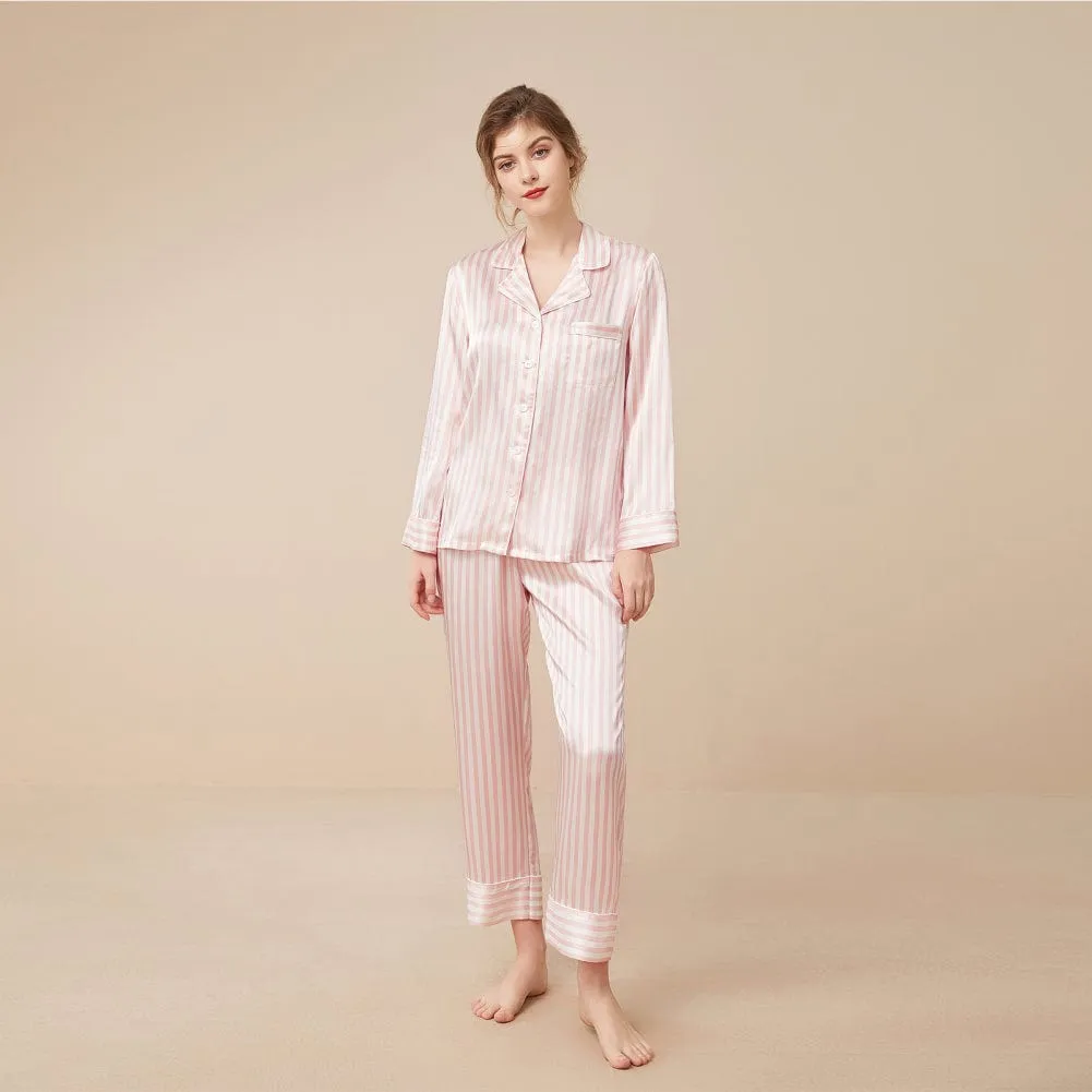 19 Momme Classic Striped Silk Pajamas Set