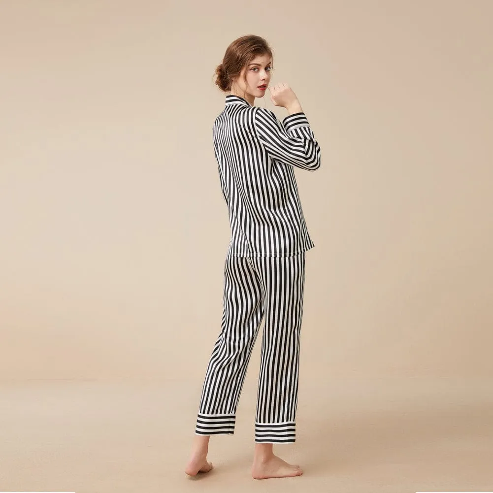 19 Momme Classic Striped Silk Pajamas Set