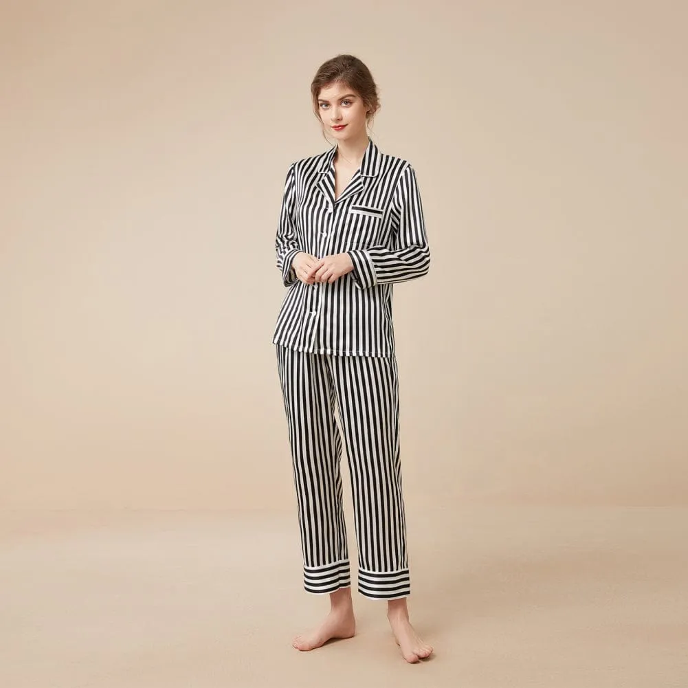 19 Momme Classic Striped Silk Pajamas Set