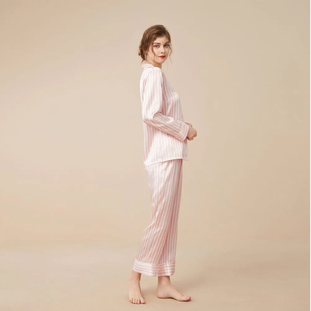 19 Momme Classic Striped Silk Pajamas Set