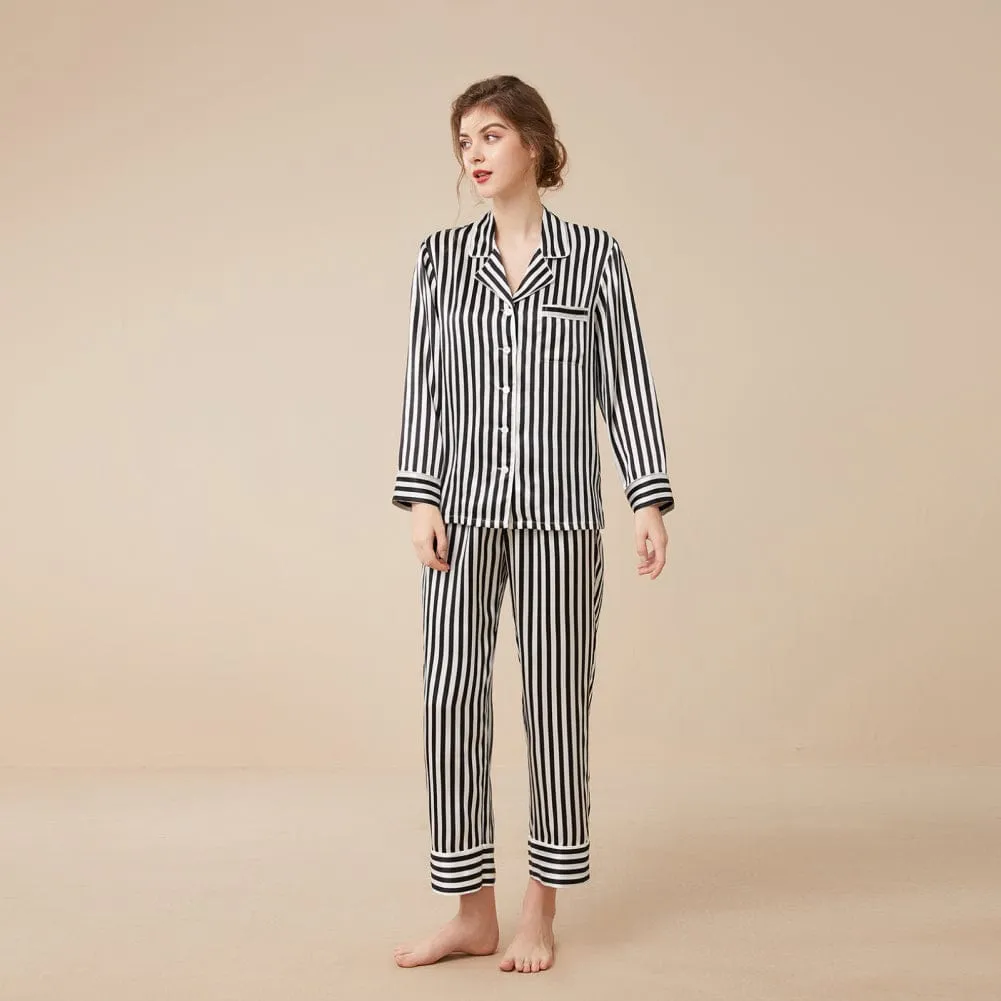 19 Momme Classic Striped Silk Pajamas Set