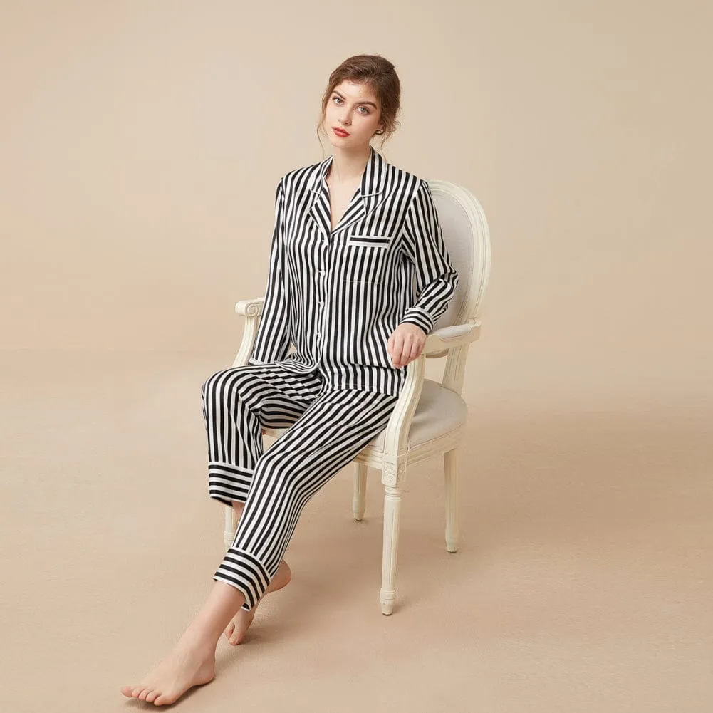 19 Momme Classic Striped Silk Pajamas Set