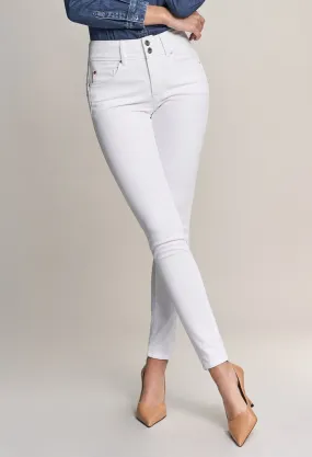 30 Leg Secret PUSH in Skinny White Jeans