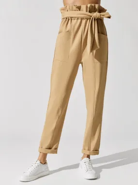 Abbot Kinney Paperbag Pant - Sand