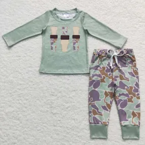 Baby Boys Duck Call Shirts Tops Camo Pants Clothes Sets: 5-6T