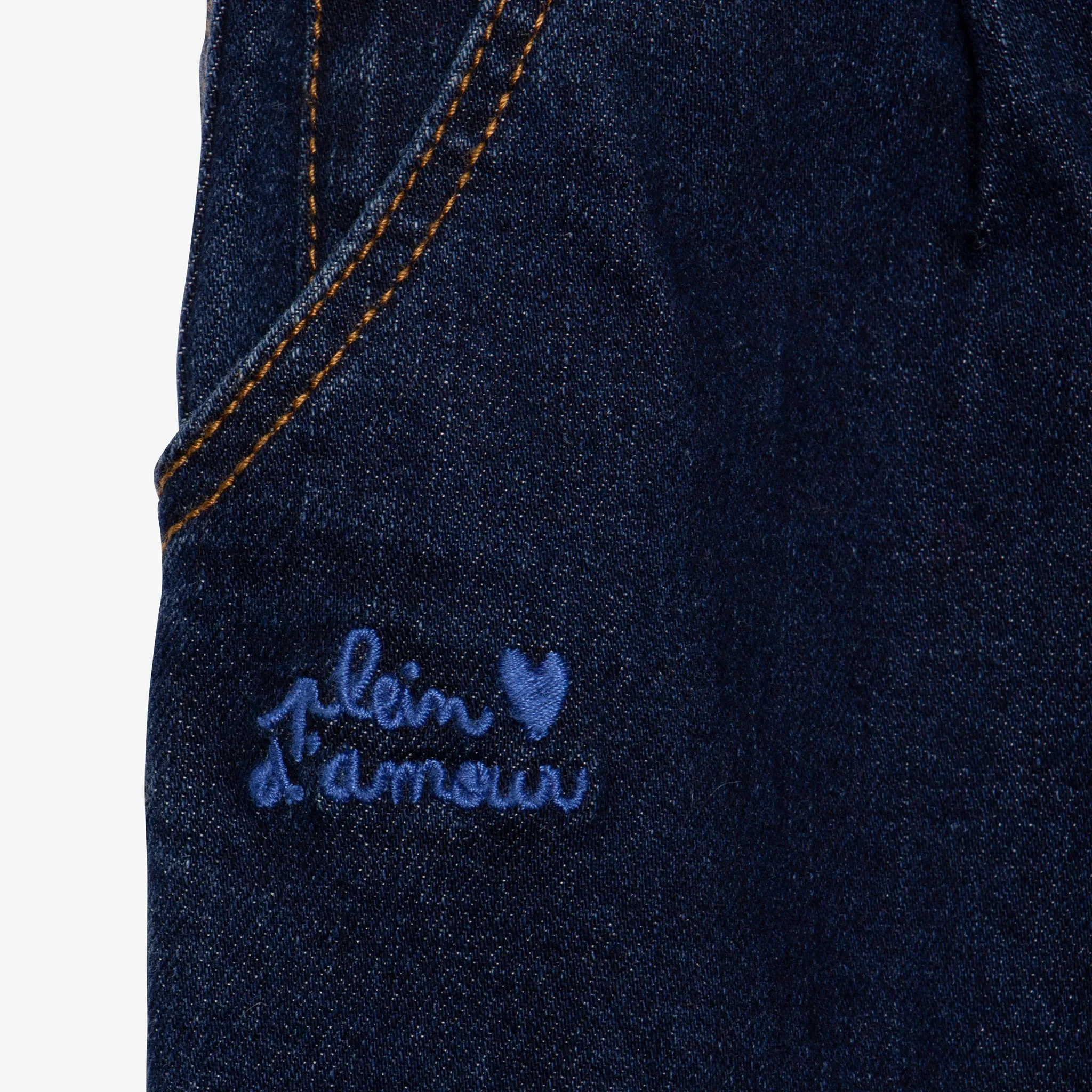 Baby girl denim paperbag pants