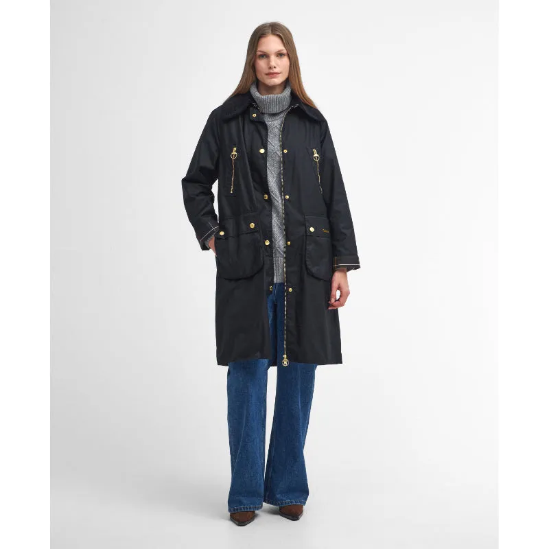 Barbour Ebberston Wax Ladies Jacket - Black/Classic