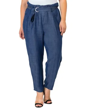 Blair Paper Bag Waist Pants | Blue