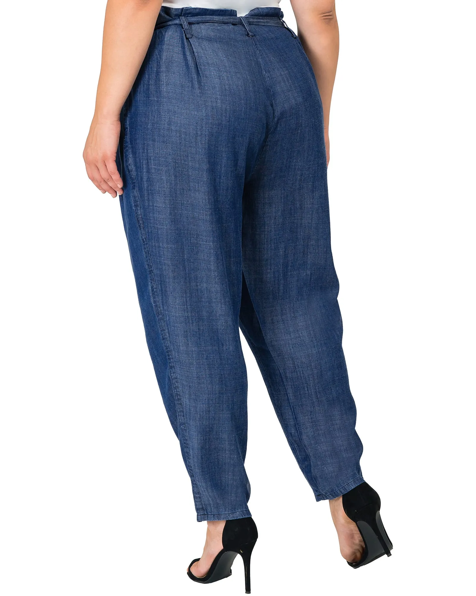 Blair Paper Bag Waist Pants | Blue