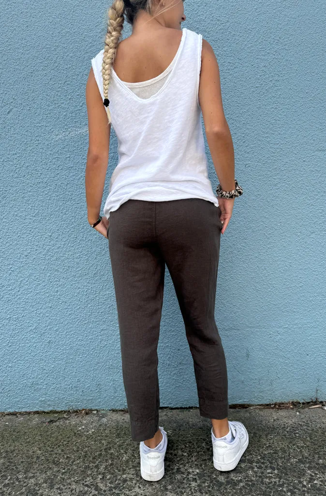 By Basics Slim Linen Pant - 6 colours