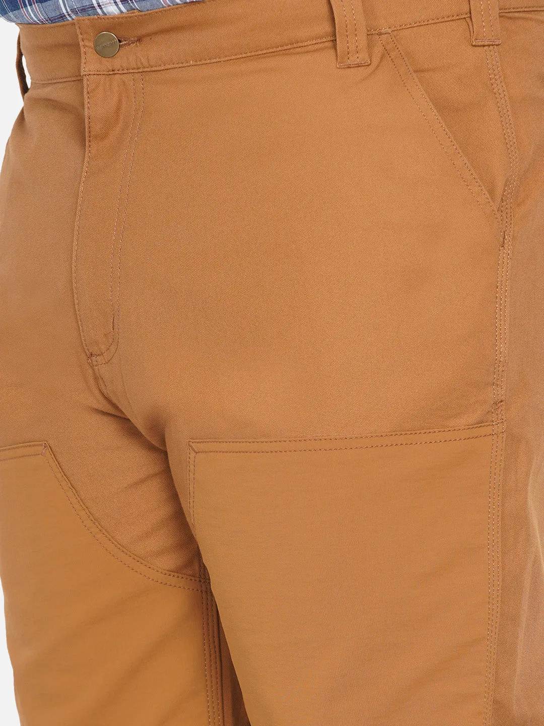 Carhartt - Plus Size Men's Brown Pure Cotton Trousers