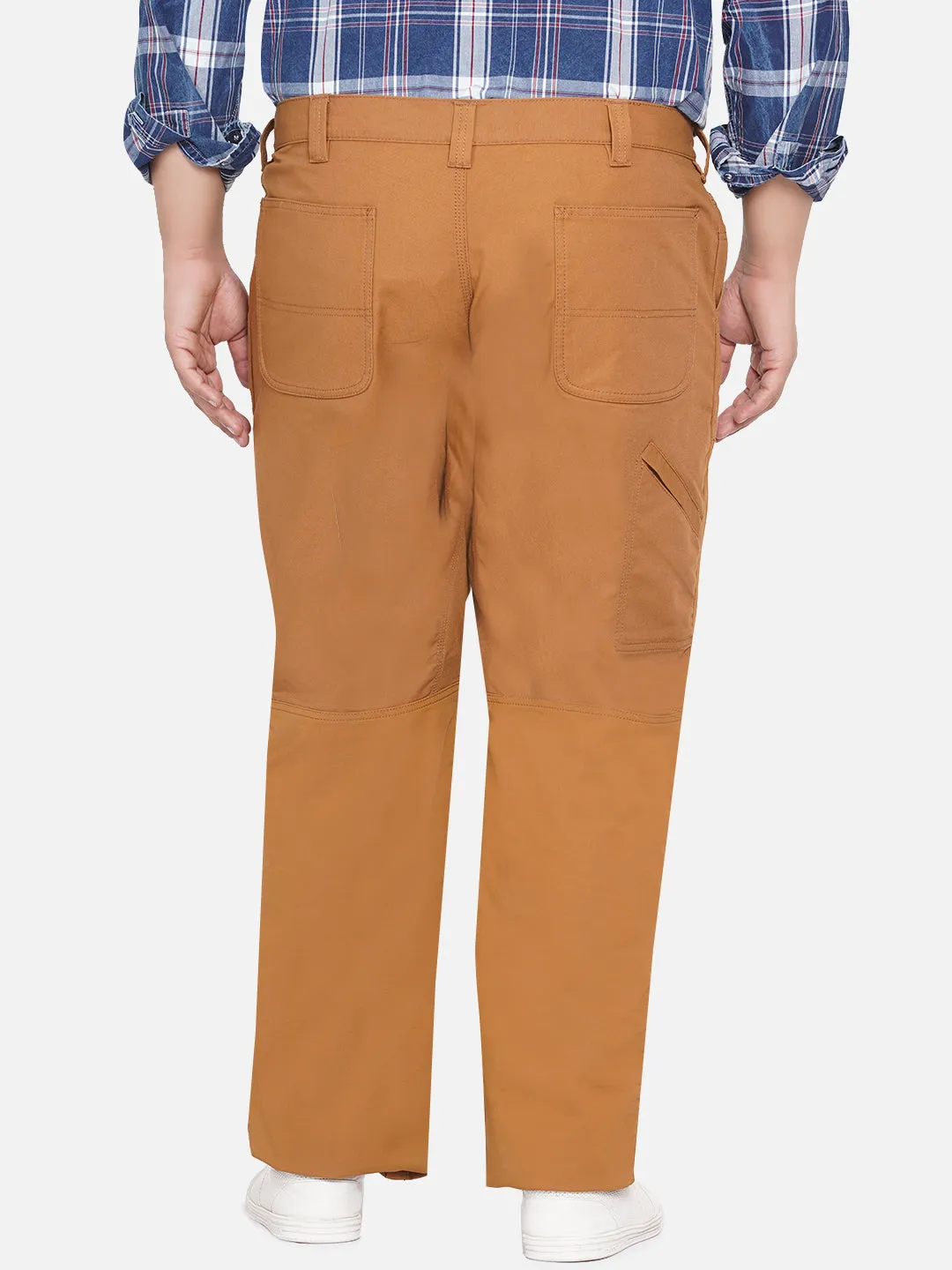 Carhartt - Plus Size Men's Brown Pure Cotton Trousers