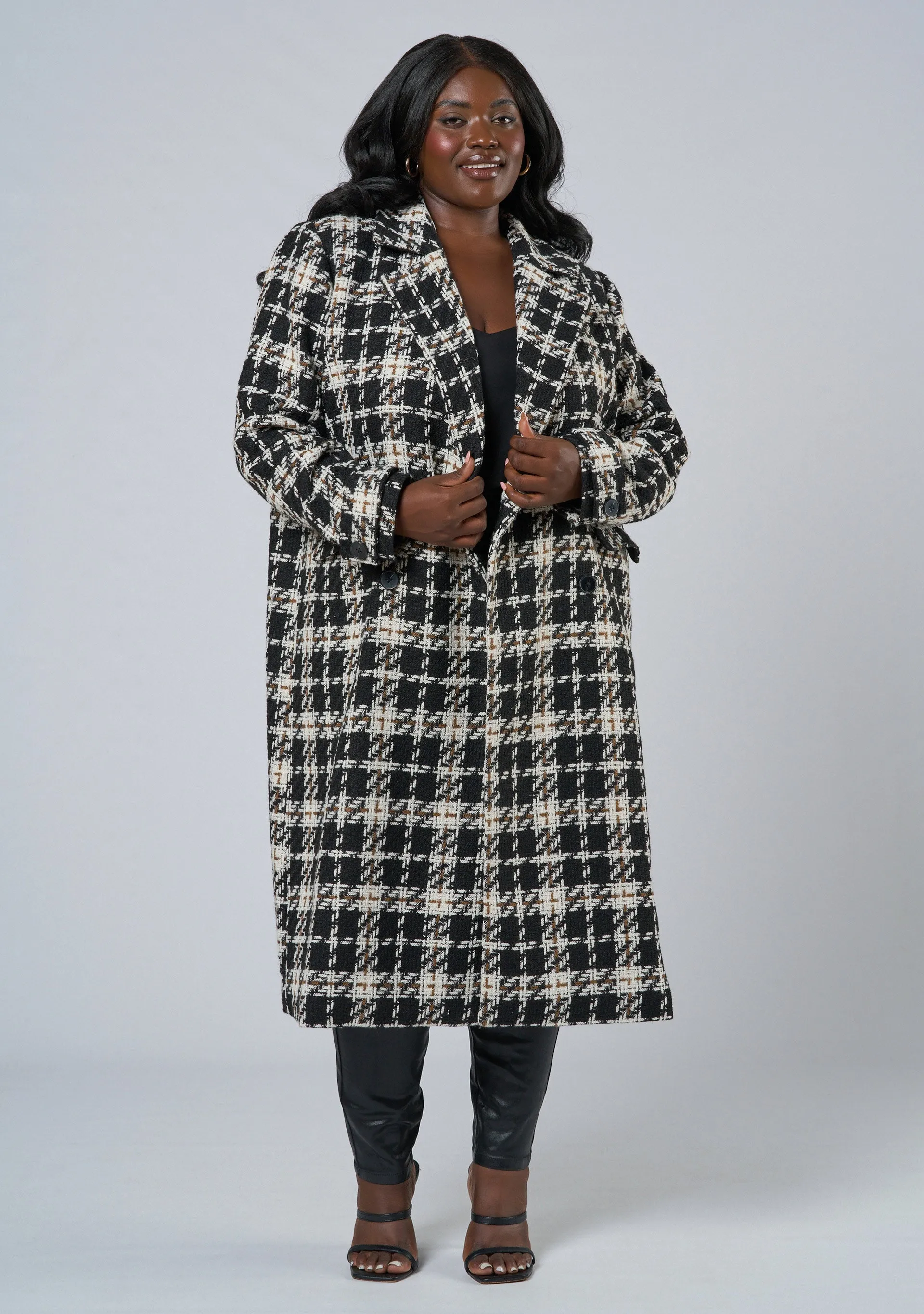 Cecilia Check Longline Coat