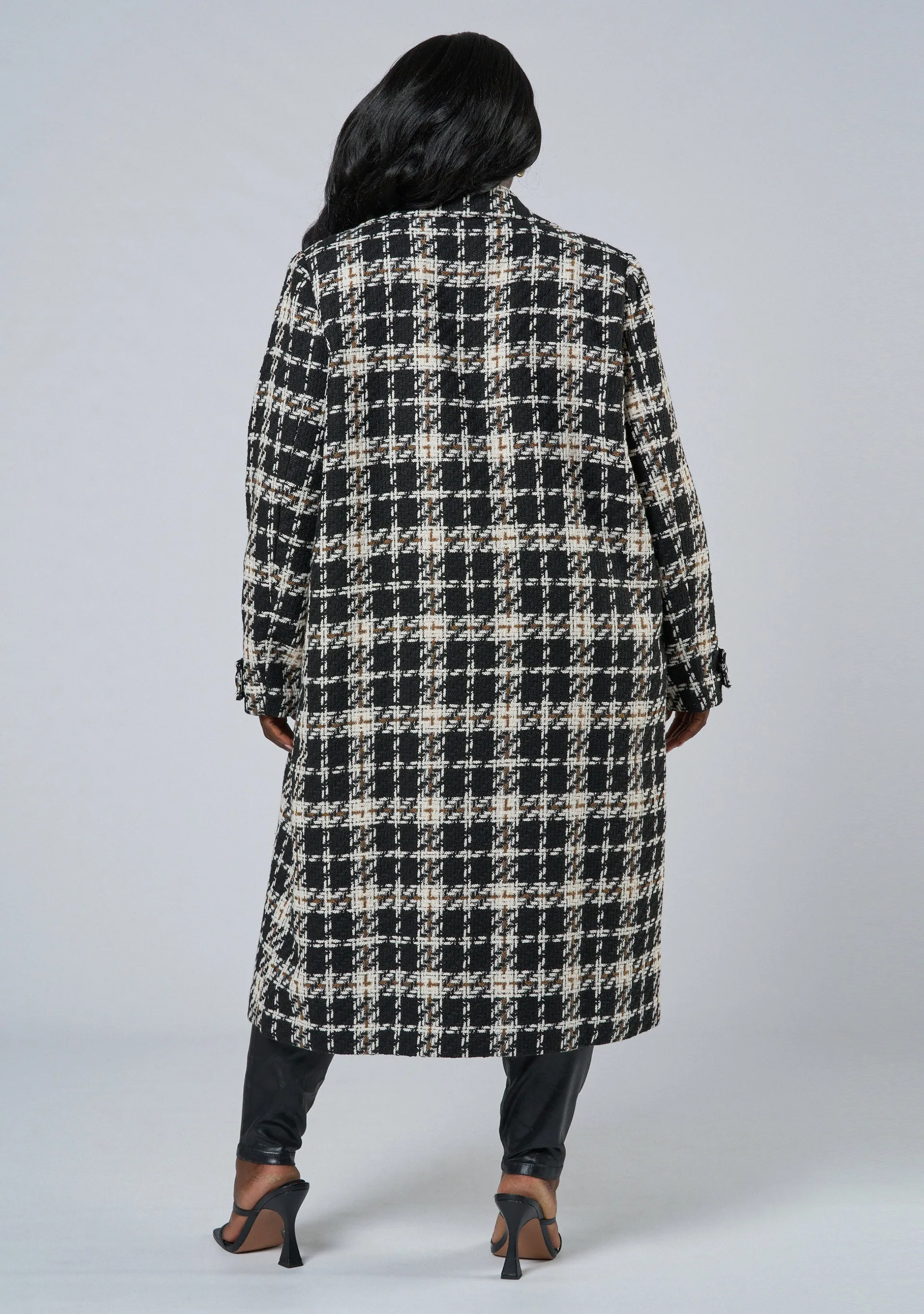 Cecilia Check Longline Coat