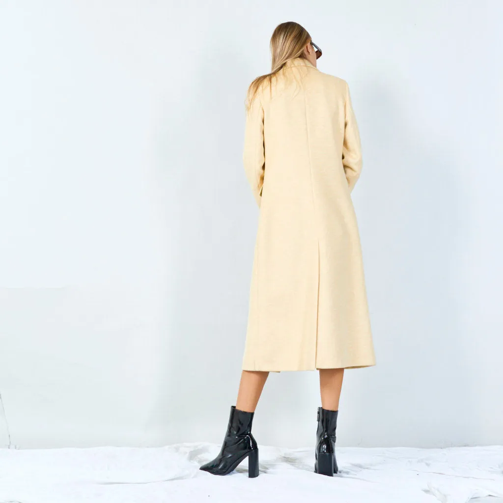 Classic long tailored coat wholesale