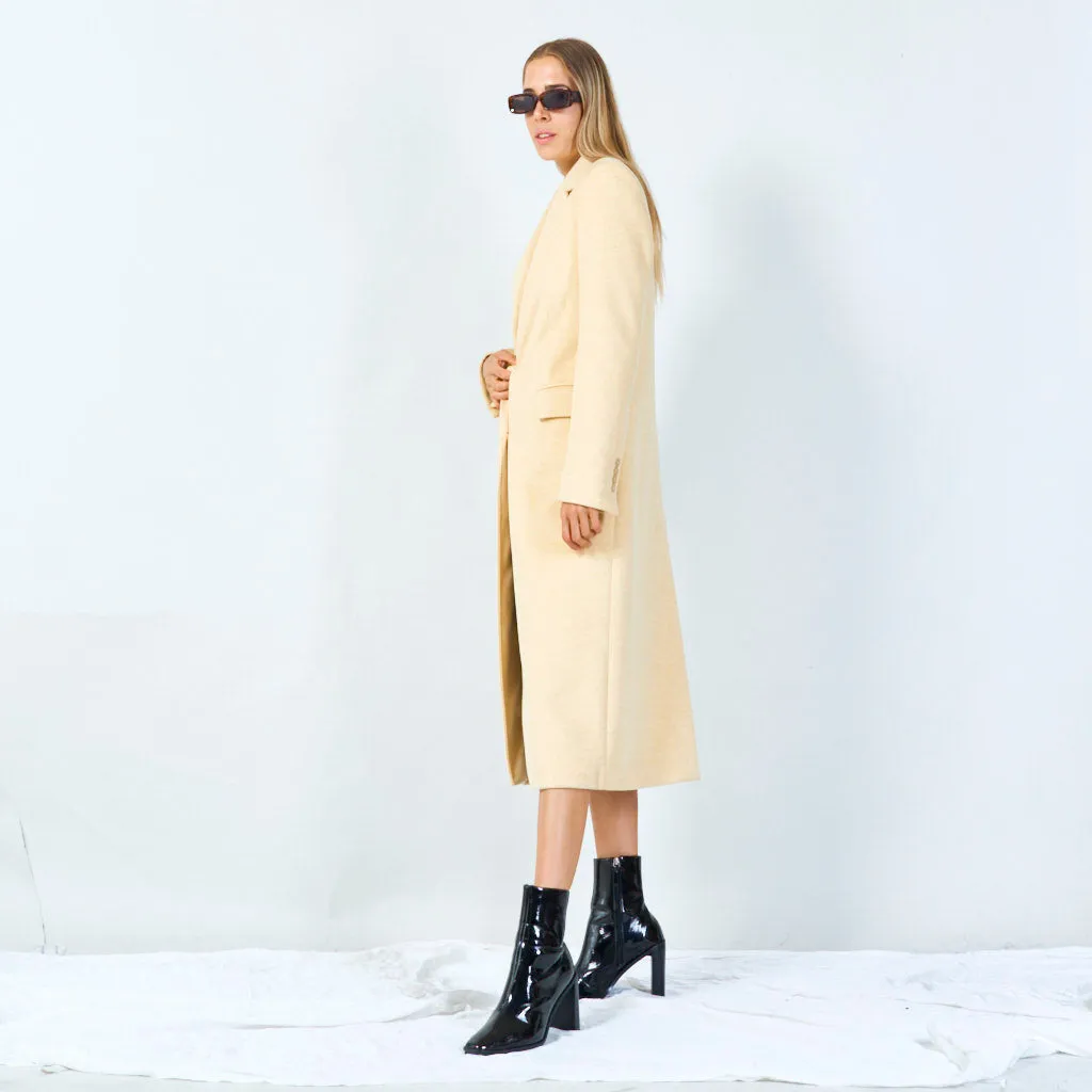 Classic long tailored coat wholesale