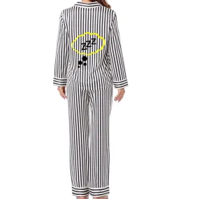 Cloud ZZZ Pajama Set Silk Like L/S