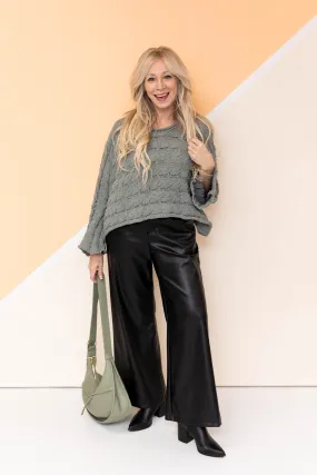 Come As You Are Faux Leather Cropped Pants