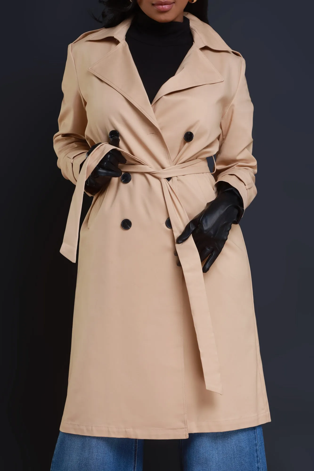 Consider It Longline Trenchcoat - Tan