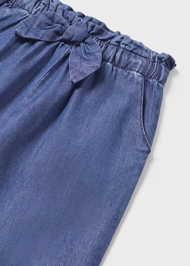 Dark Blue Paperbag Pants - Select Size