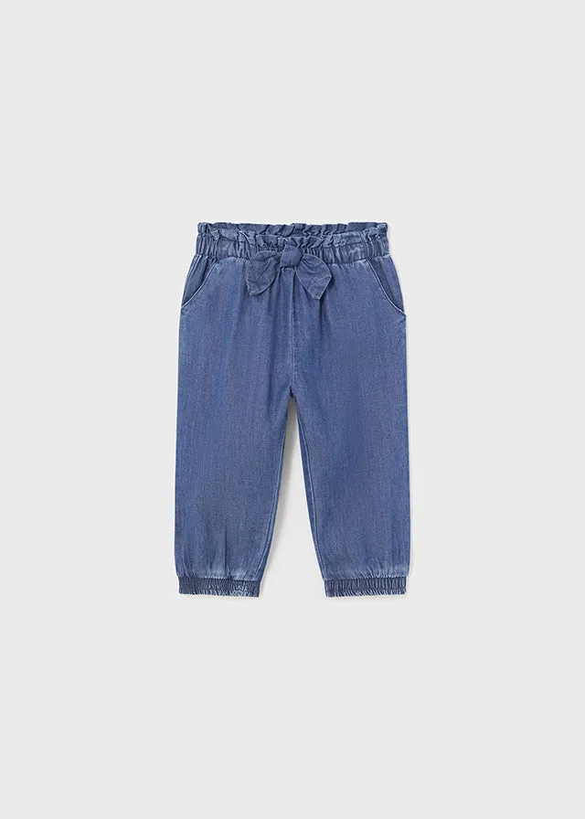 Dark Blue Paperbag Pants - Select Size