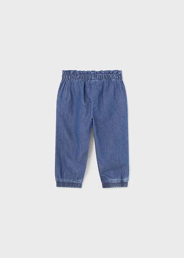 Dark Blue Paperbag Pants - Select Size