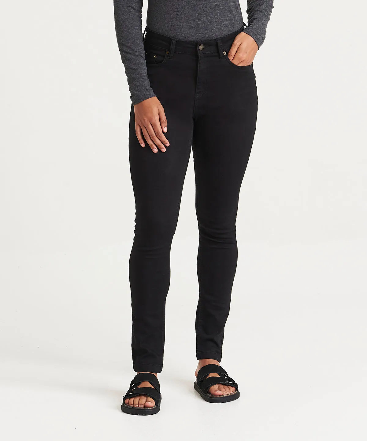 Dark Blue Wash* - Women's Lara skinny jeans