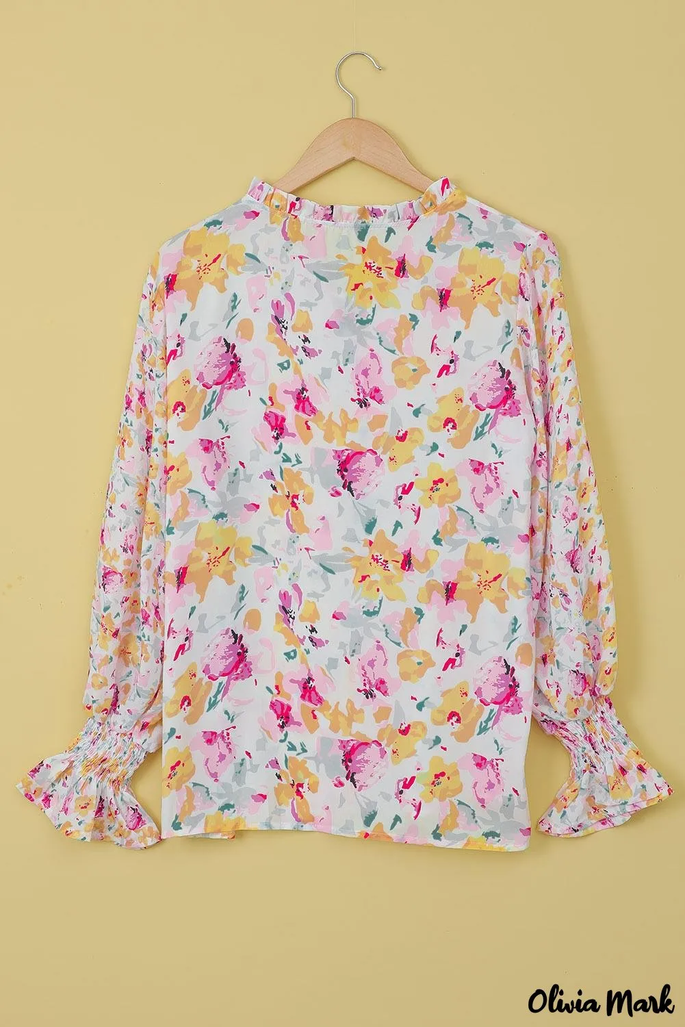 Deanwangkt - Cakewalk Rose Floral Smocked Blouse