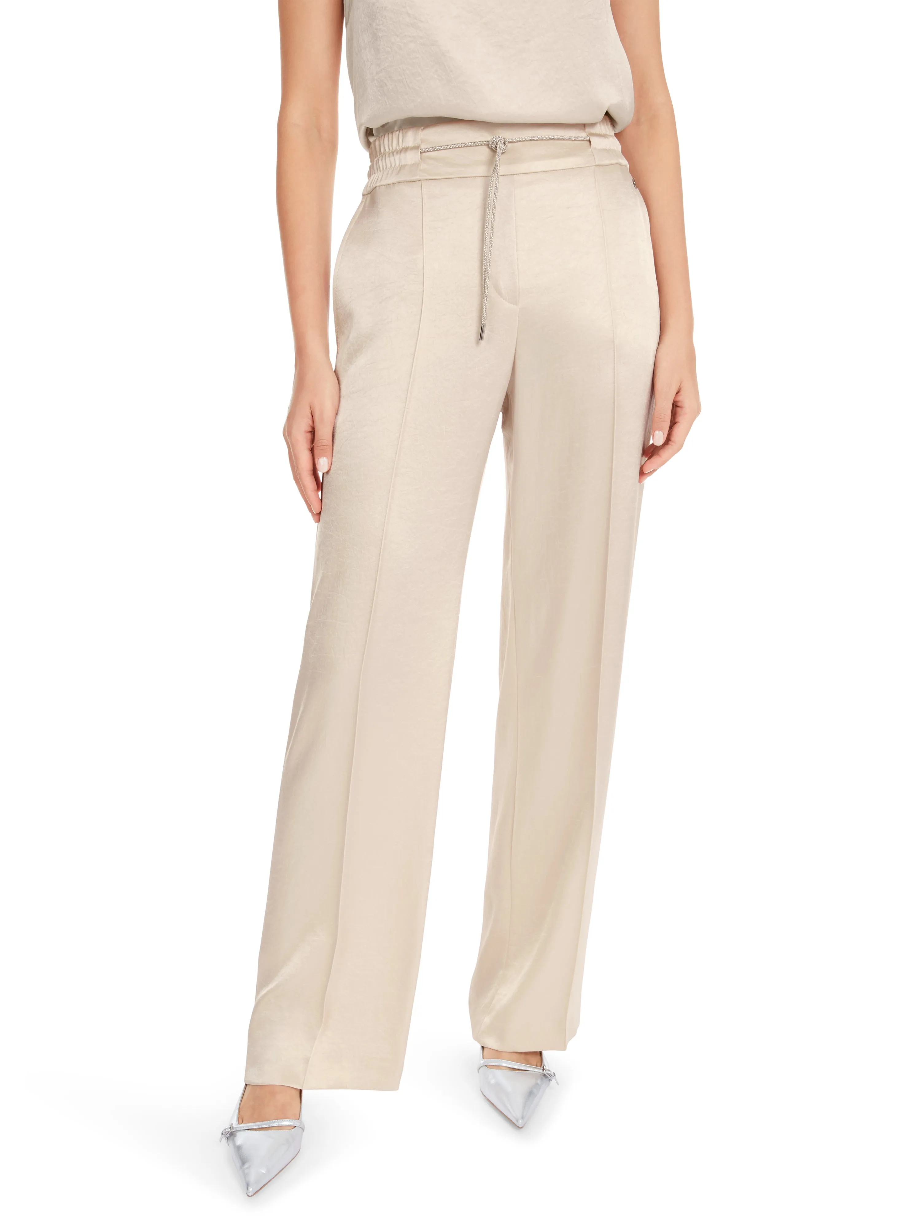 Deep Pearl Washington Pants With Crystal Belt