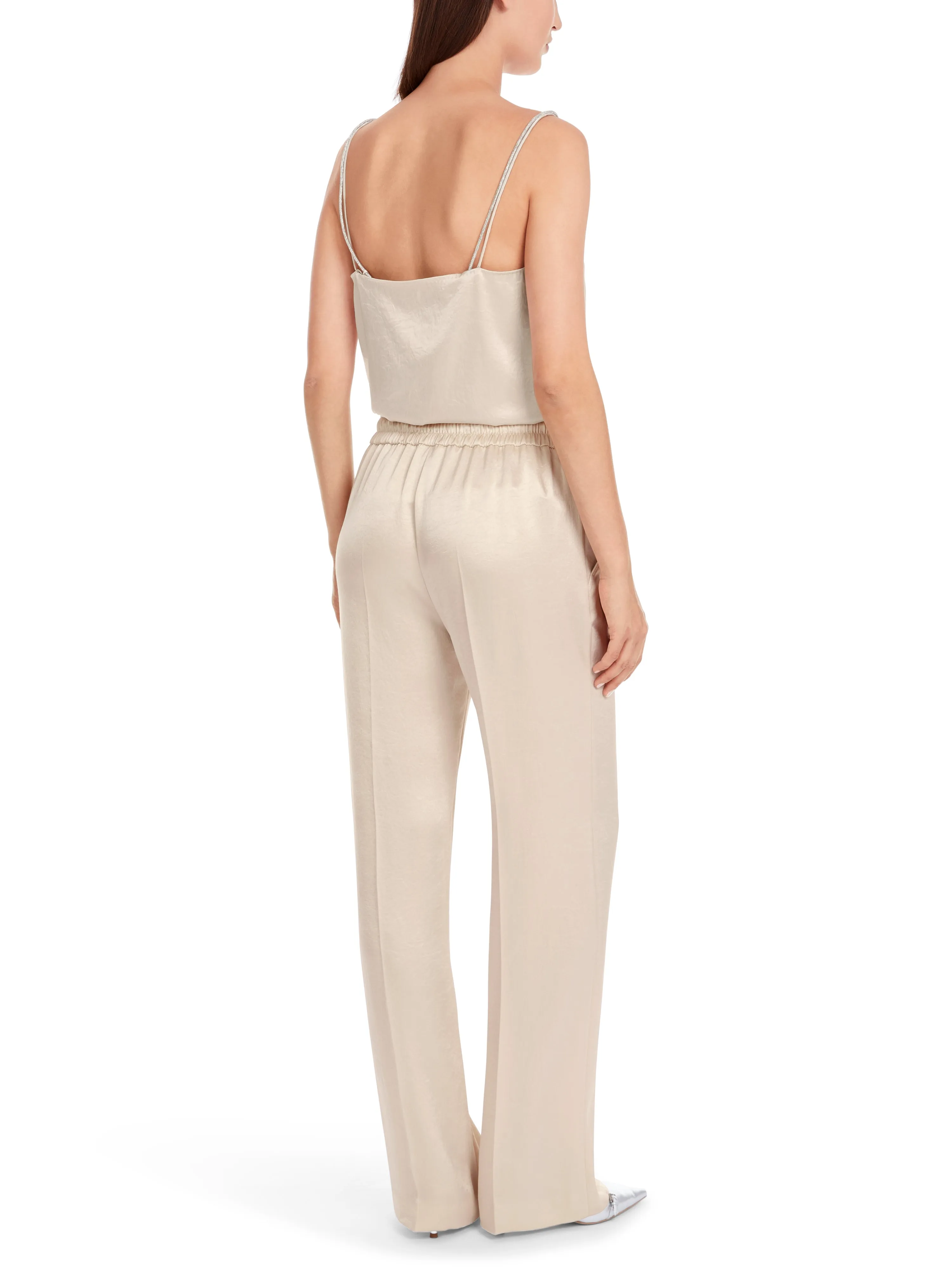 Deep Pearl Washington Pants With Crystal Belt