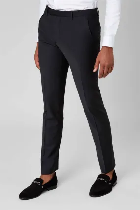 Ellroy Skinny Fit Black Wool Trousers