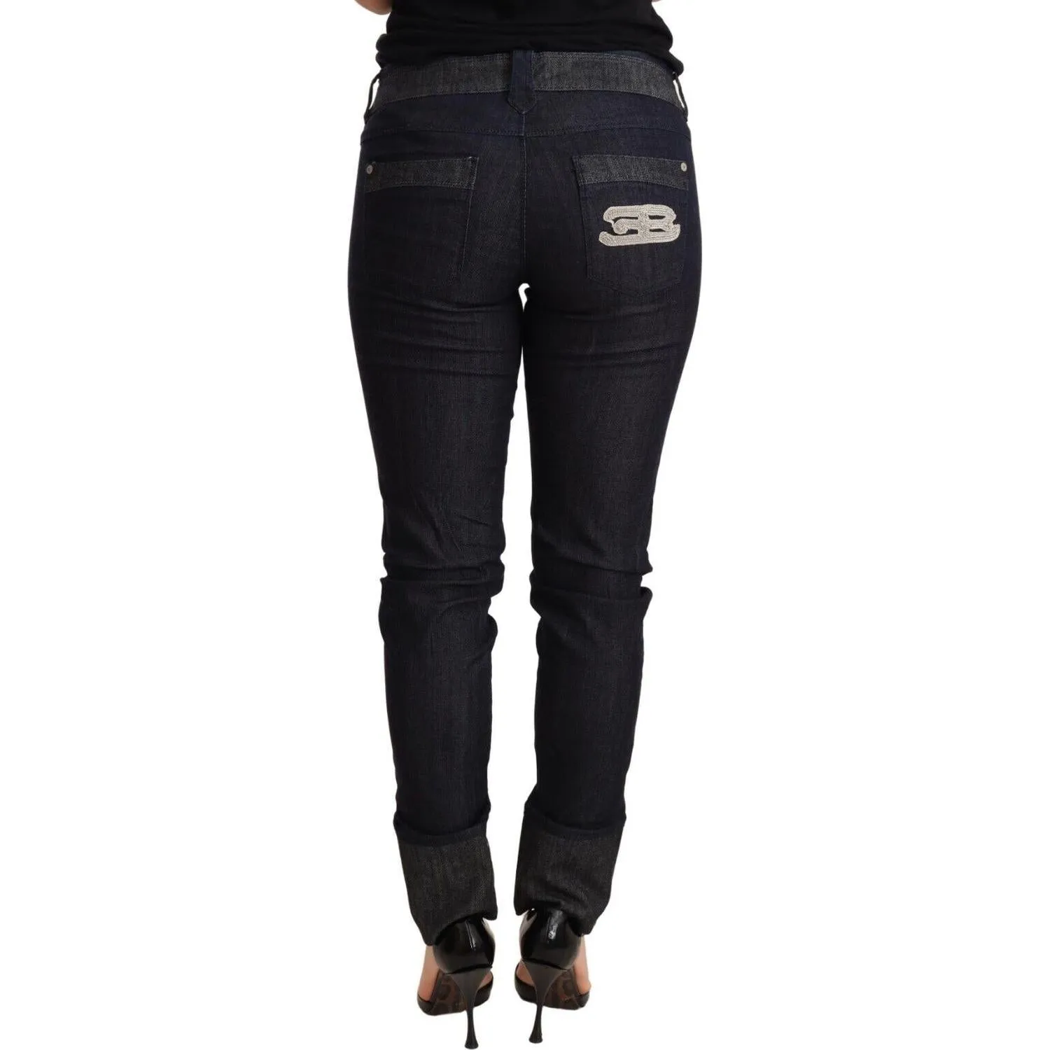 Ermanno Scervino Chic Dark Blue Skinny Trouser Jeans