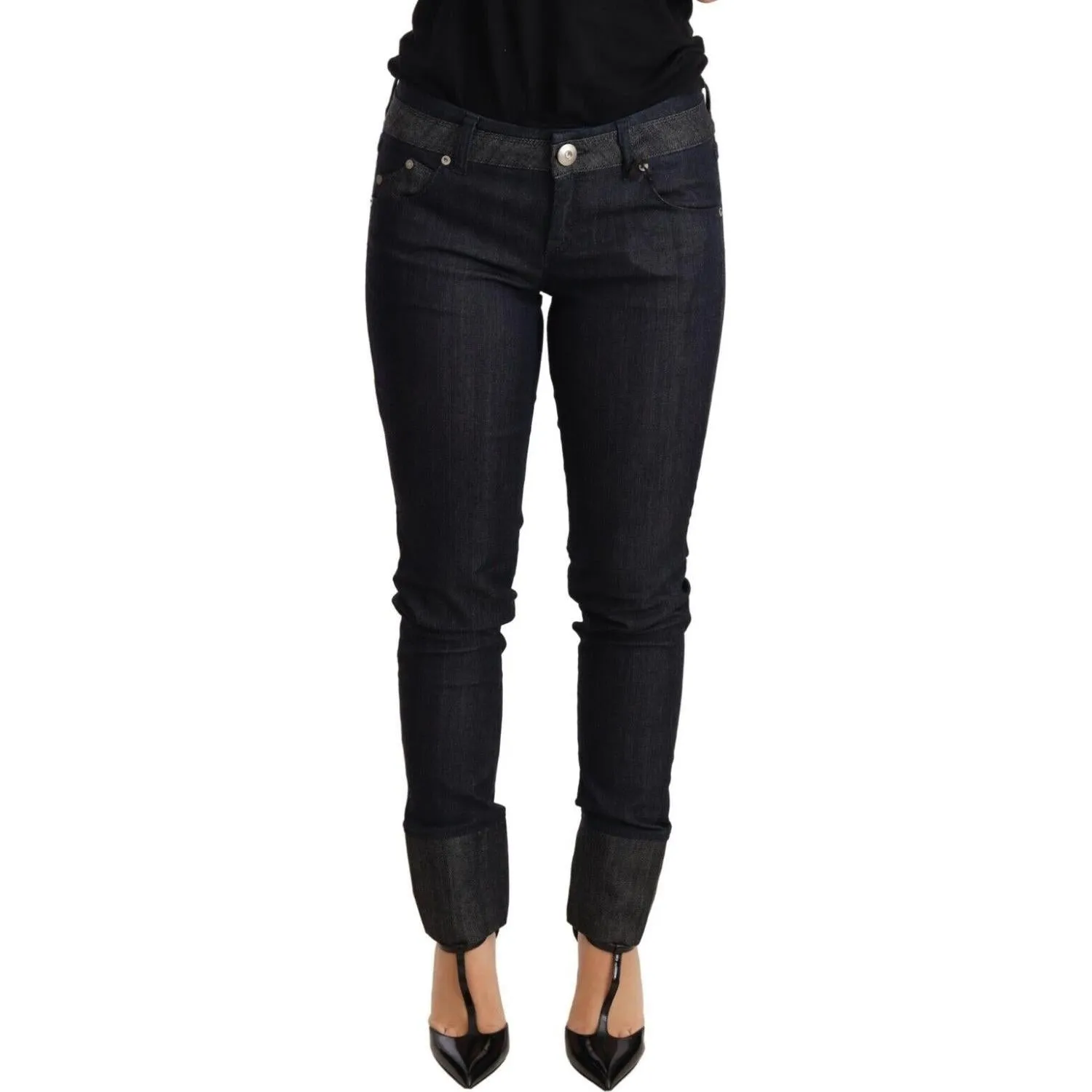 Ermanno Scervino Chic Dark Blue Skinny Trouser Jeans