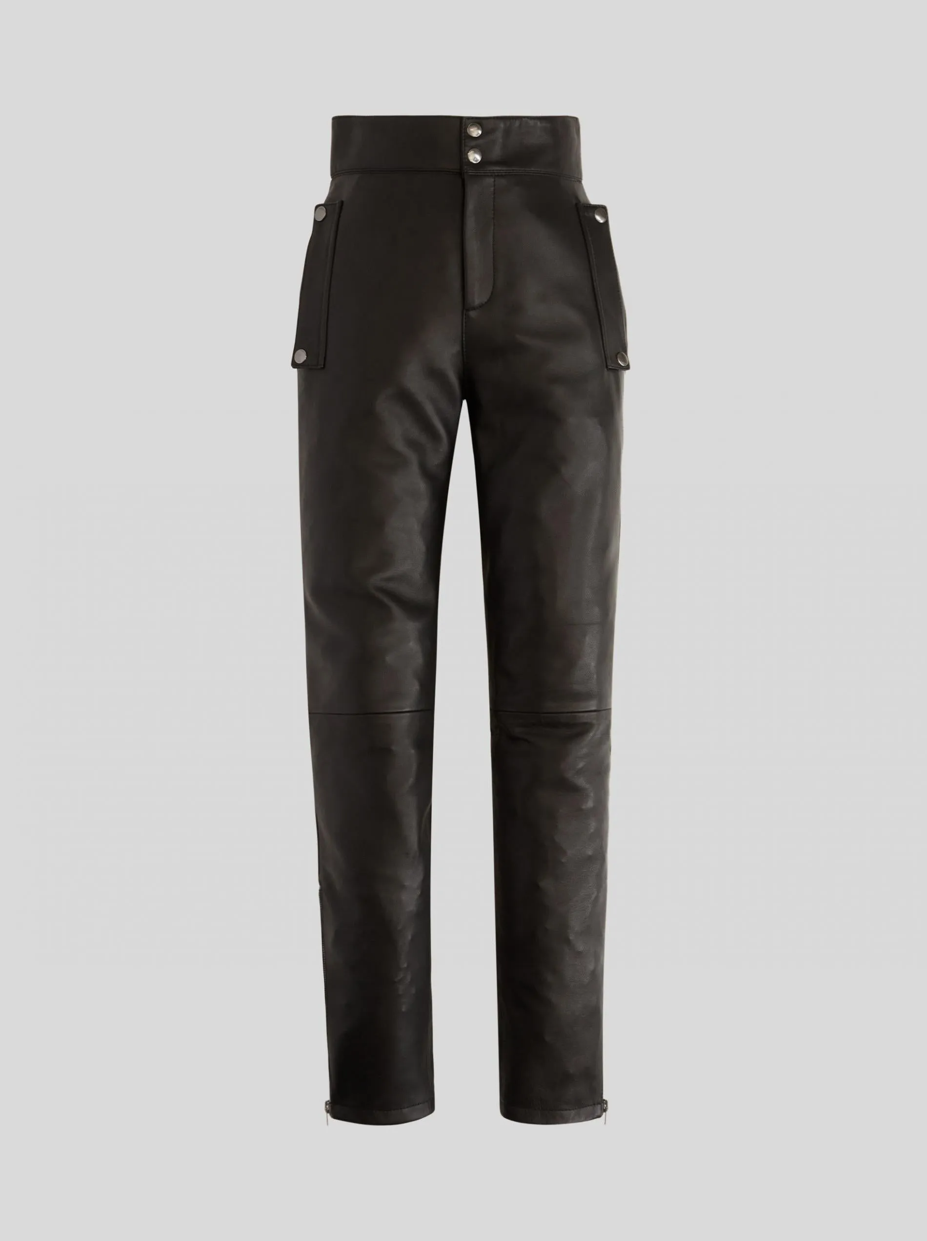 Etro Leather Skinny Fit Trousers