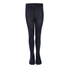 GIRLS NAVY LUREX TIGHTS