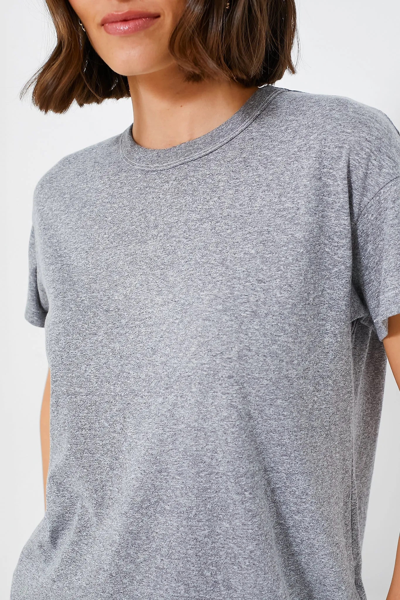 Heather Grey Boxy Crew Tee