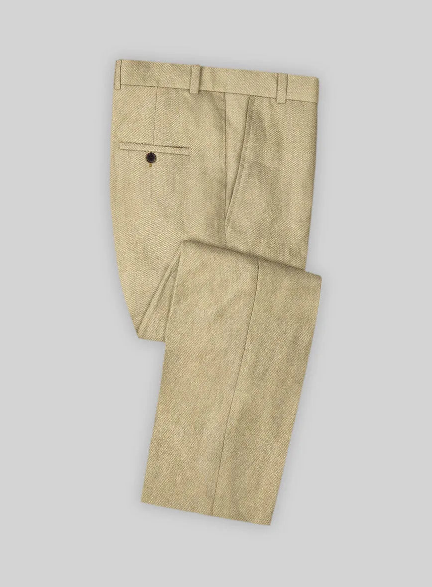 Heavy Linen Khaki Pants