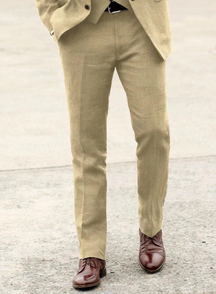 Heavy Linen Khaki Pants