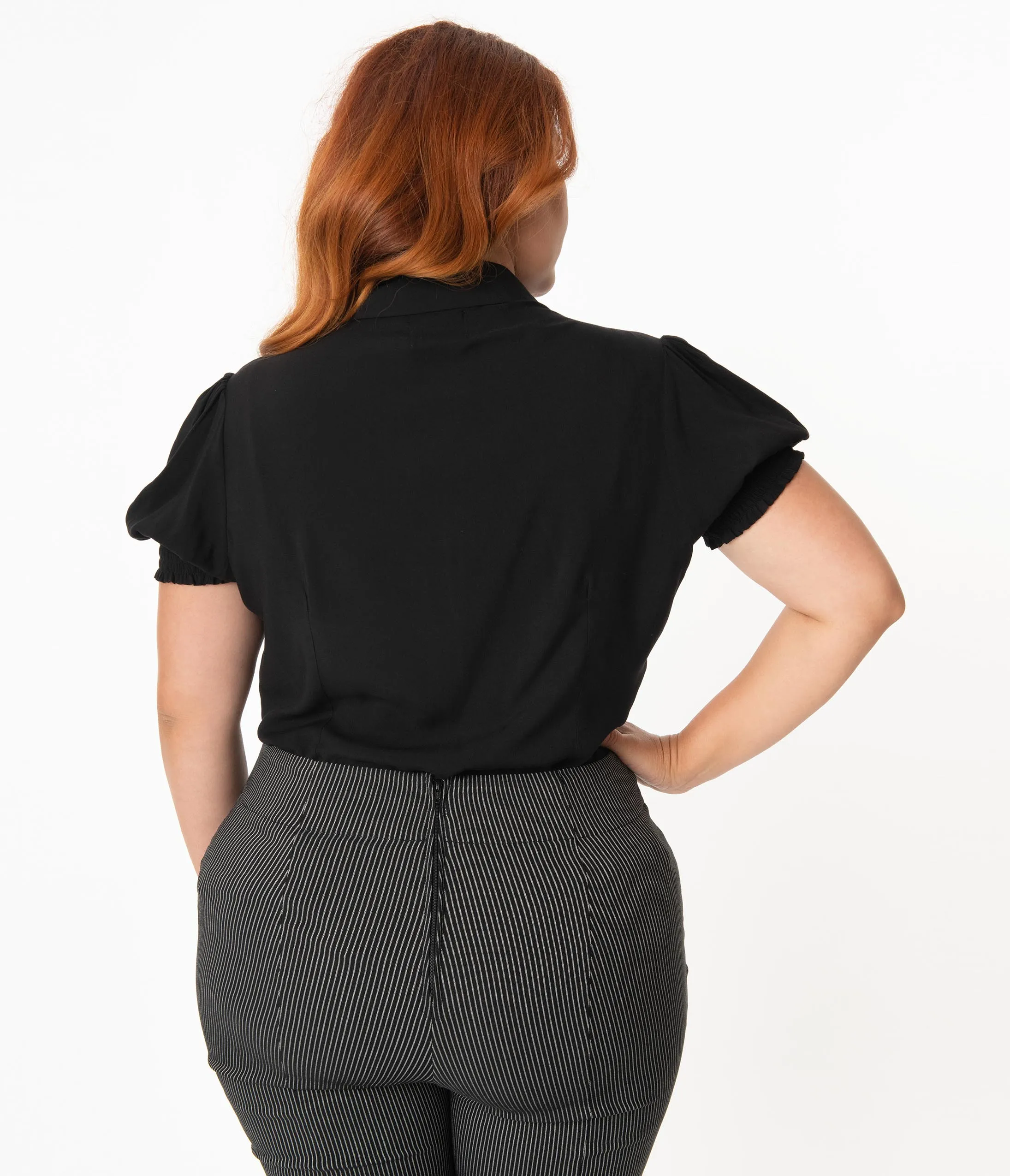 Hell Bunny Plus Size Black Samara Blouse