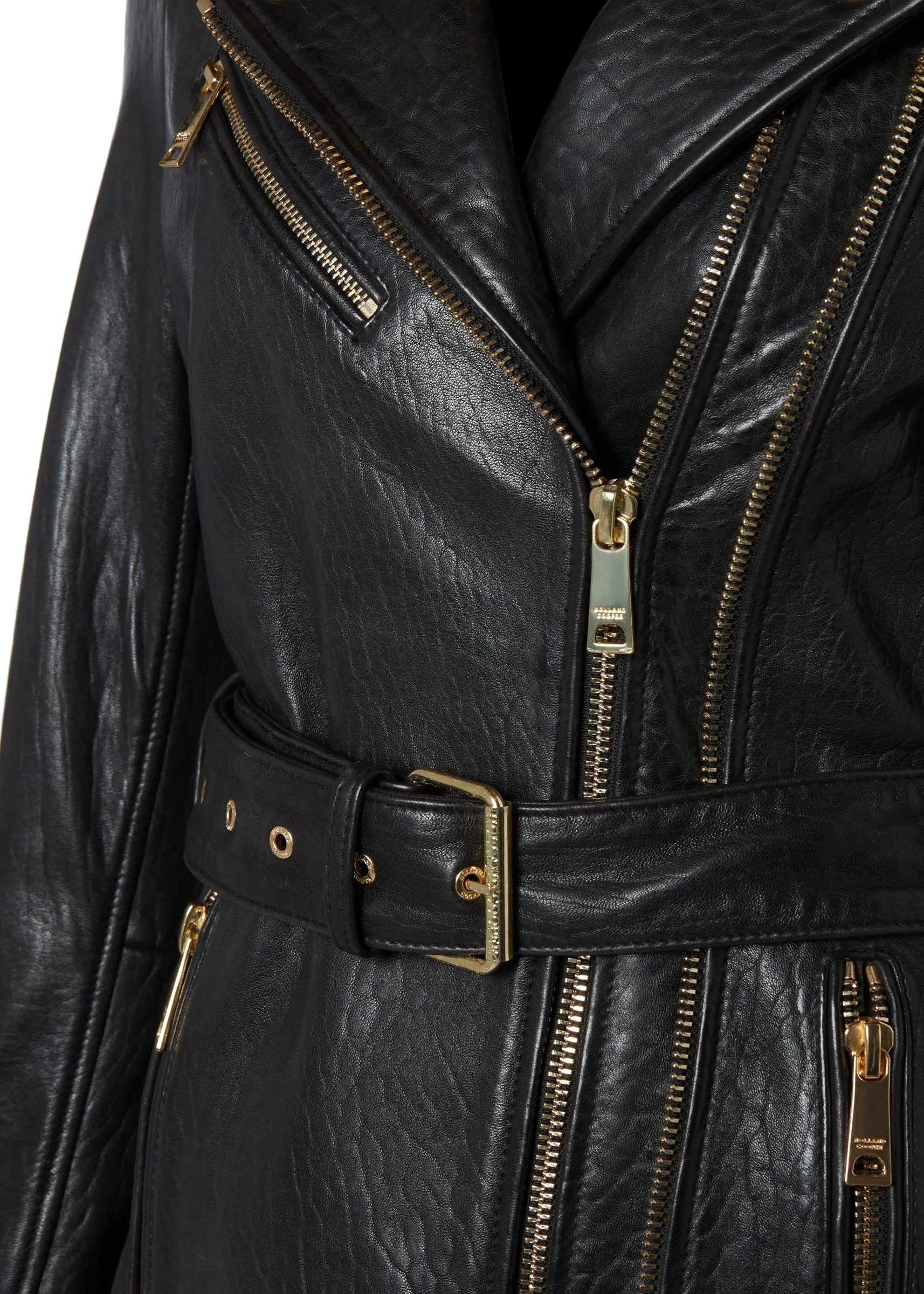 Holland Cooper Longline Biker Jacket in Black