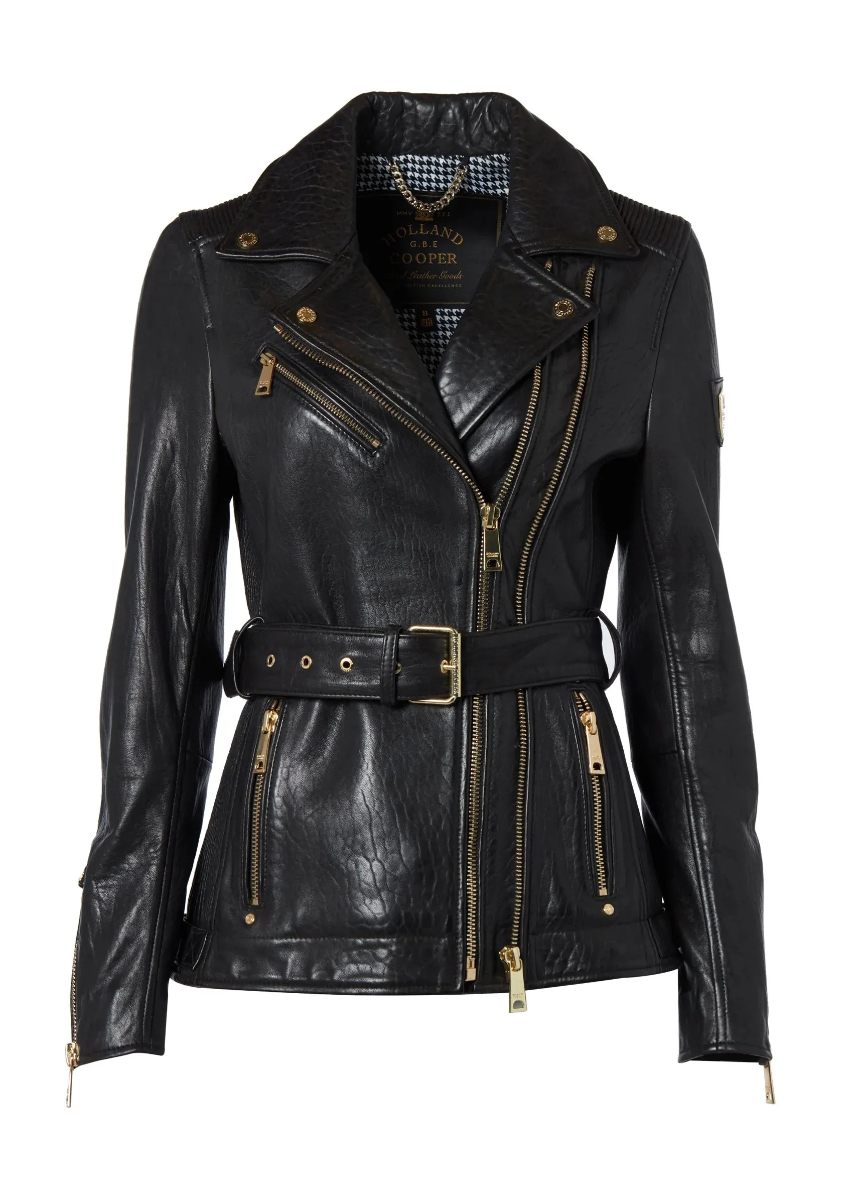 Holland Cooper Longline Biker Jacket in Black