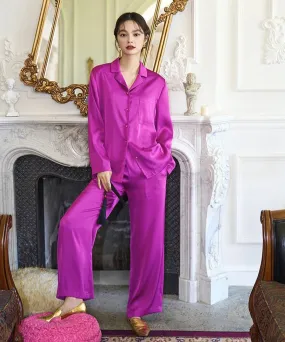 Hot Pink 100% Silk Pajamas