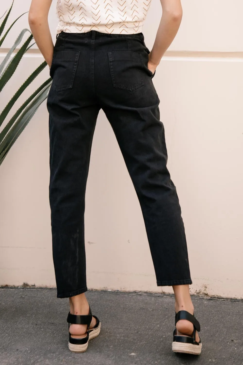 Kennedy Paperbag Denim in Black