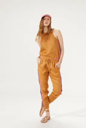 Lexus Linen Jogger Pants - Caramel