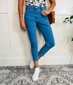 Light Blue Susie Slim Leg Crop Jean