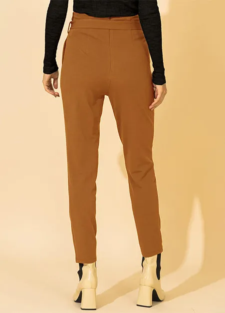 Light Brown Paperbag Pants