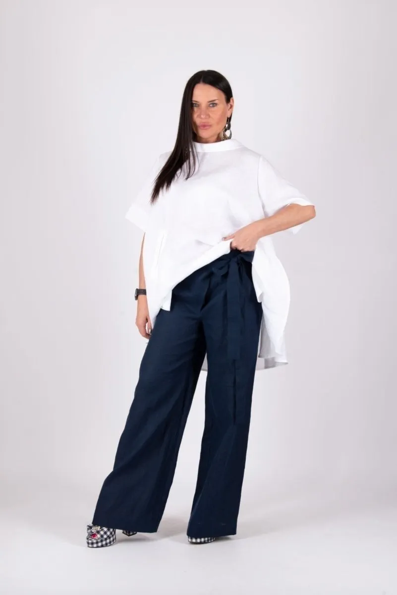 Linen Wrap  Pants Nasy