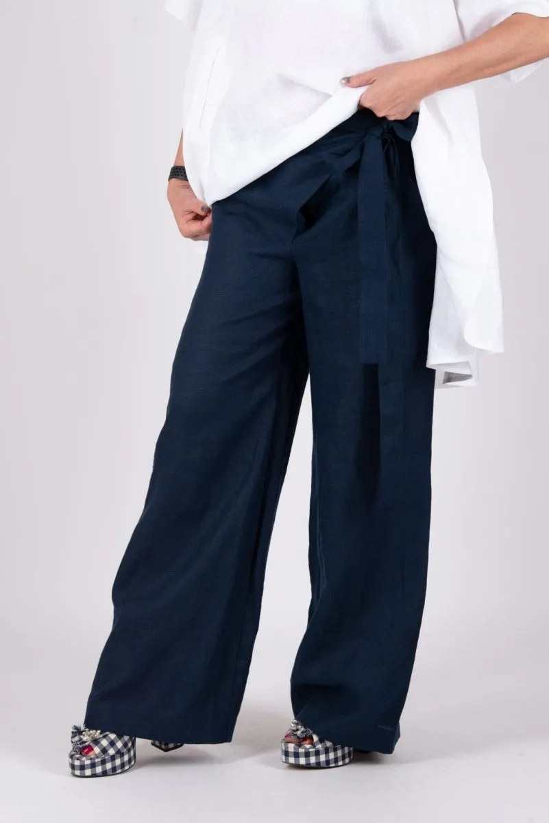 Linen Wrap  Pants Nasy