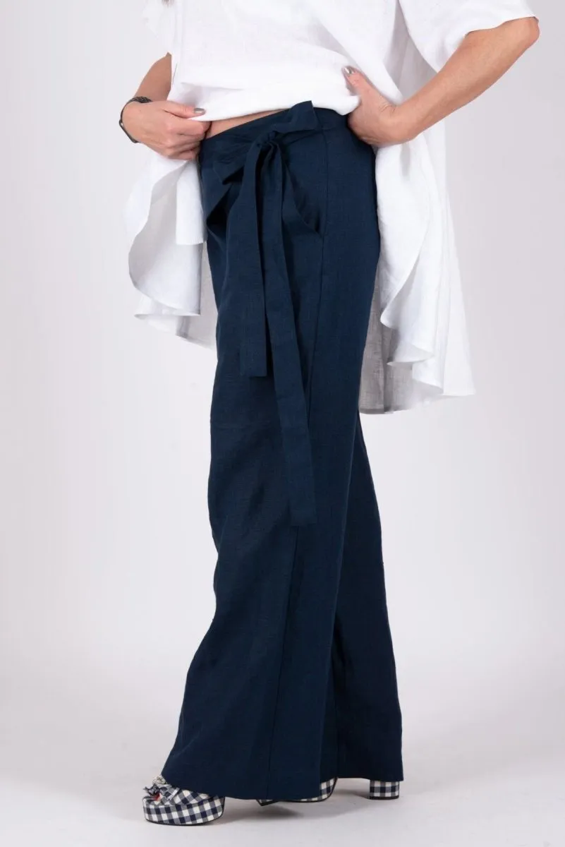 Linen Wrap  Pants Nasy